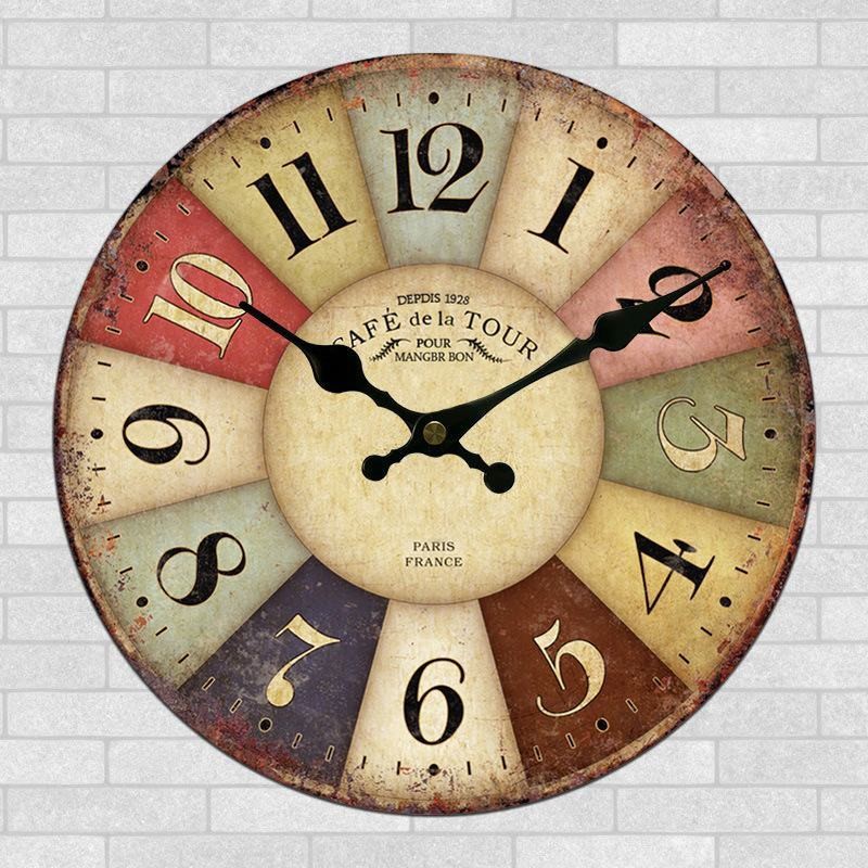 Đồng hồ vintage treo tường, độc lạ – đồng hồ gỗ vintage 15