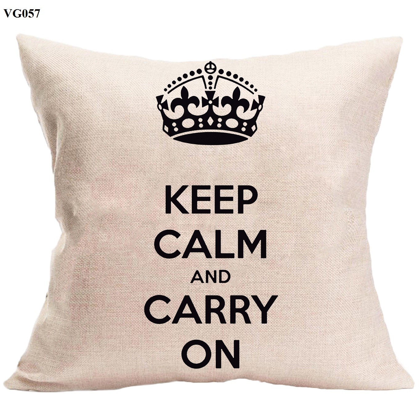 Vỏ gối sofa Keep Calm & Carry on - vỏ gối trang trí hiện đại