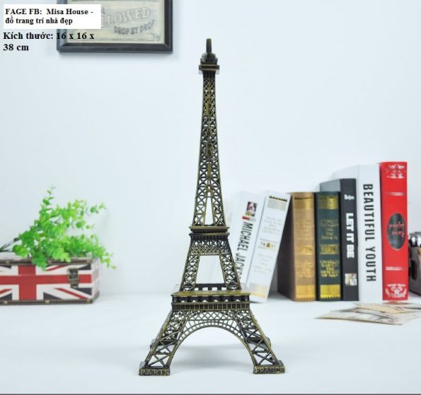 Tháp eiffel – Paris phong cách vintage trang trí cao 38cm