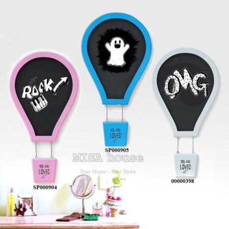 Bảng đen bong bóng bay kinh khí cầu nhiều màu hồng - xanh - trắng - đỏ
