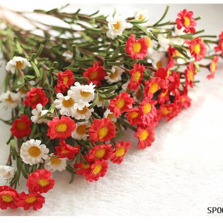 Hoa handmade đẹp giá rẻ trang trí decor nhà phòng ngủ quán cafe đạo cụ chụp ảnh màu đỏ trắng