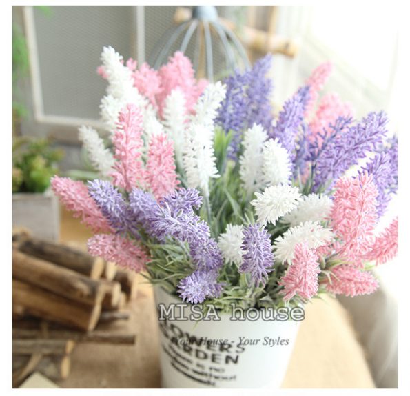 Hoa lavender đẹp decor trang trí – hoa oải hương giả đẹp cao cấp decor trang trí phòng ngủ phòng khách – hoa giả đạo cụ chụp ảnh