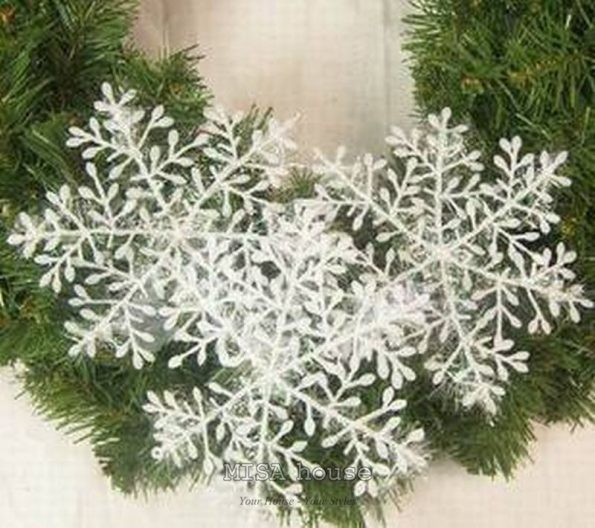 Bông tuyết trắng decor trang trí cây thông noel đẹp – trang trí ngày lễ giáng sinh