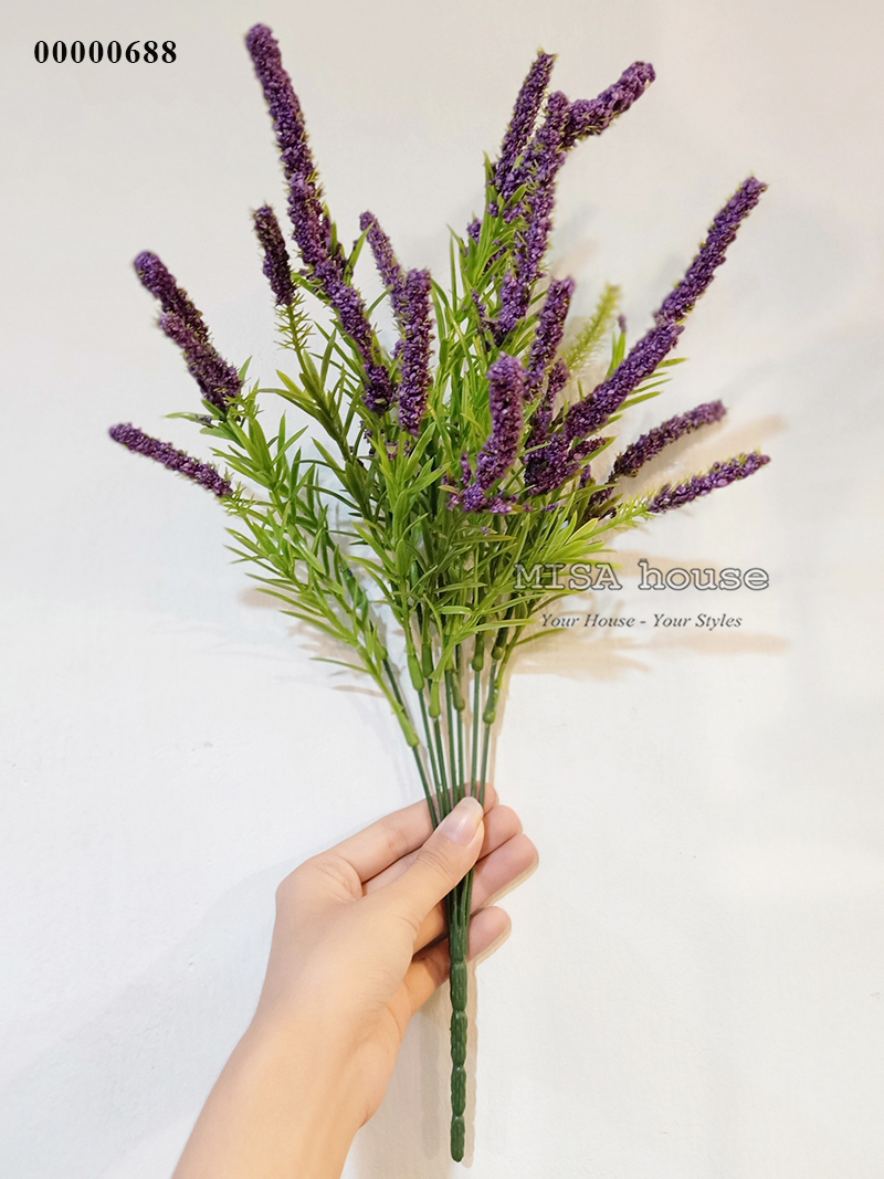 Hoa lavender xốp - hoa oải hương tím hoa giả đẹp trang trí