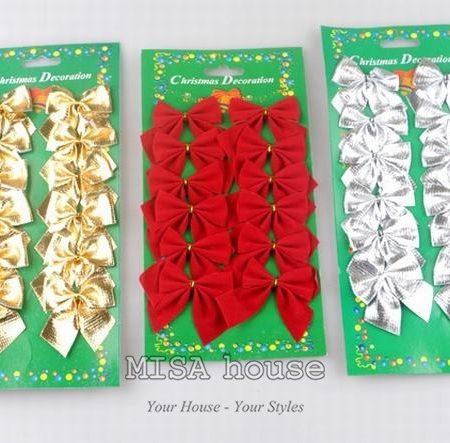 Nơ trang trí noel màu đỏ