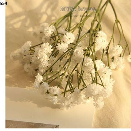 Hoa bi giống thật cao cấp màu trắng mẫu 02 decor trang trí đạo cụ chụp ảnh sản phẩm chụp concept nàng thơ