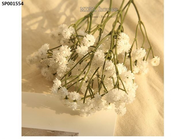 Hoa bi giống thật cao cấp màu trắng mẫu 02 decor trang trí đạo cụ chụp ảnh  sản phẩm chụp concept nàng thơ
