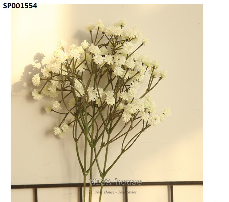 Hoa bi giống thật cao cấp màu trắng mẫu 02 decor trang trí đạo cụ chụp ảnh  sản phẩm chụp concept nàng thơ