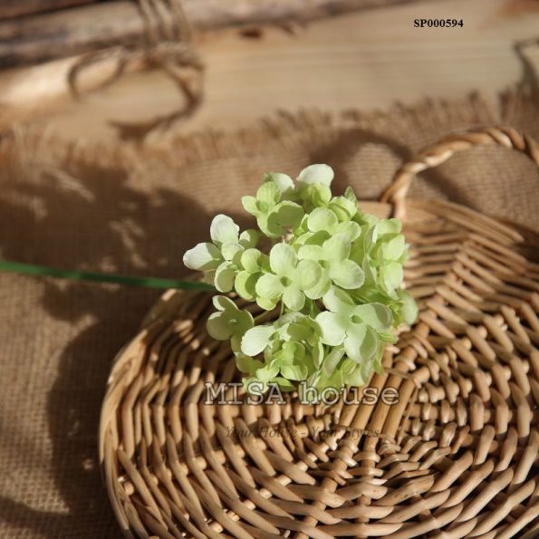 Hoa cẩm tú cầu hoa vải giả đẹp màu xanh lá pastel nhỏ xinh  – hoa giả đẹp cao cấp decor trang trí phòng ngủ phòng khách – hoa giả chụp ảnh