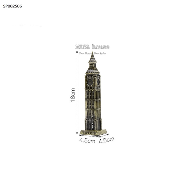 Mô hình tháp Big Bang sắt London Anh nhỏ phong cách vintage decor trang trí