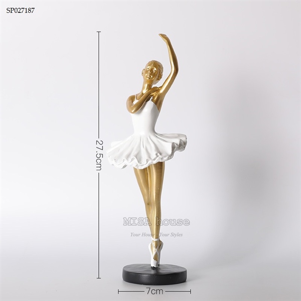 Tượng trang trí tủ kệ cô gái múa bale nghệ thuật đẹp độc đáo decor trang trí sang trọng hiện đại