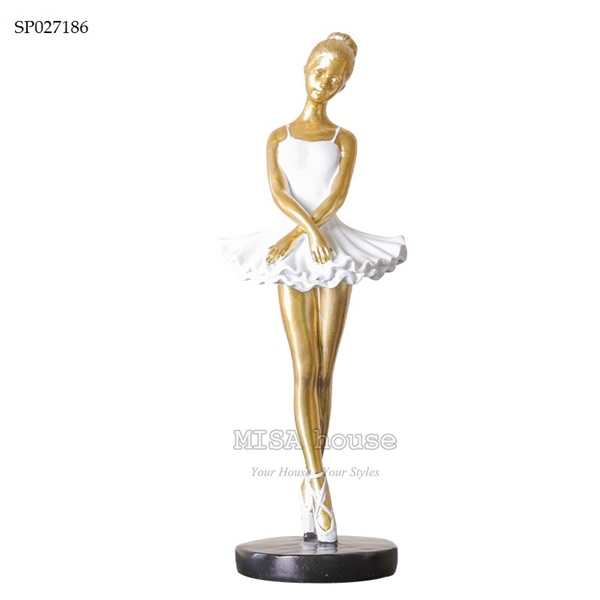 Tượng trang trí tủ kệ cô gái múa bale nghệ thuật đẹp độc đáo decor trang trí sang trọng hiện đại