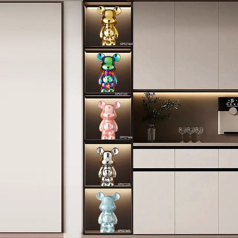 tuong gau bearbrick decor trang tri tu ke gia re