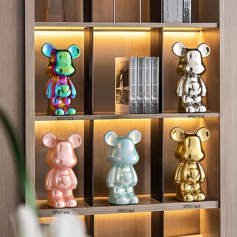 tuong gau bearbrick decor trang tri tu ke gia re