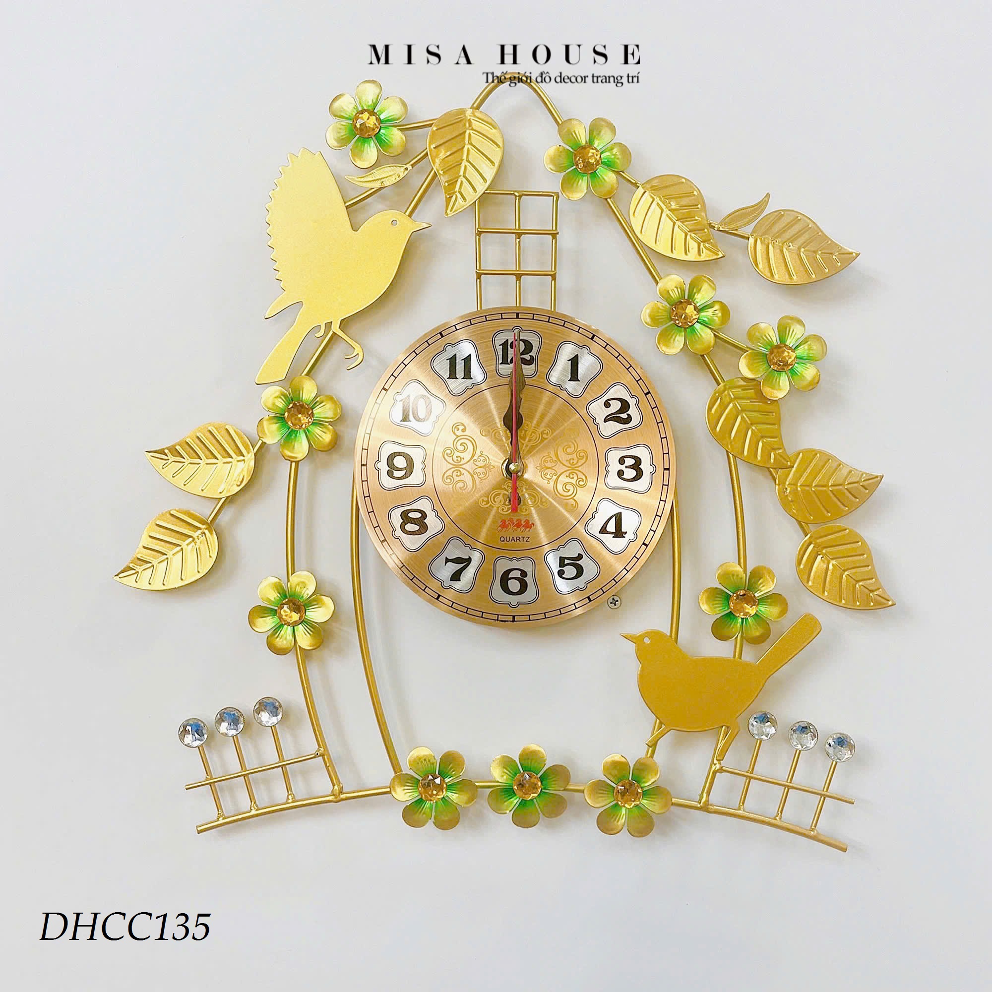 Đồng hồ treo tường đẹp giá rẻ hình ngôi nhà chim sẻ nghệ thuật decor trang trí Đồng hồ treo tường đẹp giá rẻ hình ngôi nhà chim sẻ nghệ thuật decor trang trí