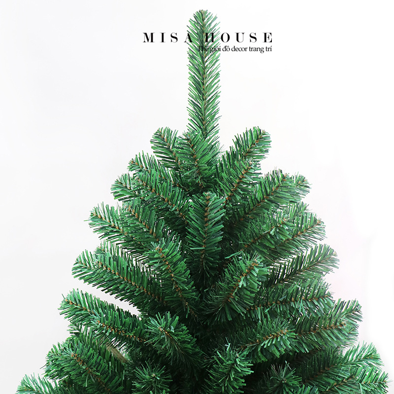 Cây thông noel cao cấp cao 1m5 1m8 2m1 decor trang trí giáng sinh loại nhiều nhánh lá dài
