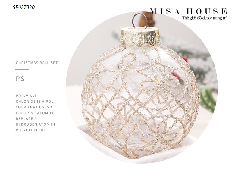 Hộp 6 trái châu noel lớn 8cm trong suốt vàng sâm panh kim tuyến sang trọng – quả bóng tròn trang trí giáng sinh!!981750054-0-cib