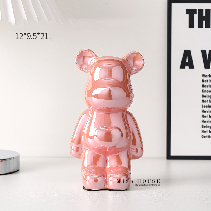 tuong gau bearbrick decor trang tri tu ke gia re